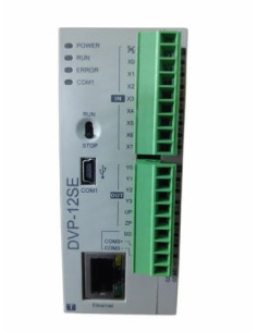 Delta DVP12SE11R PLC - 32-bit, 16K Program Steps, Ethernet